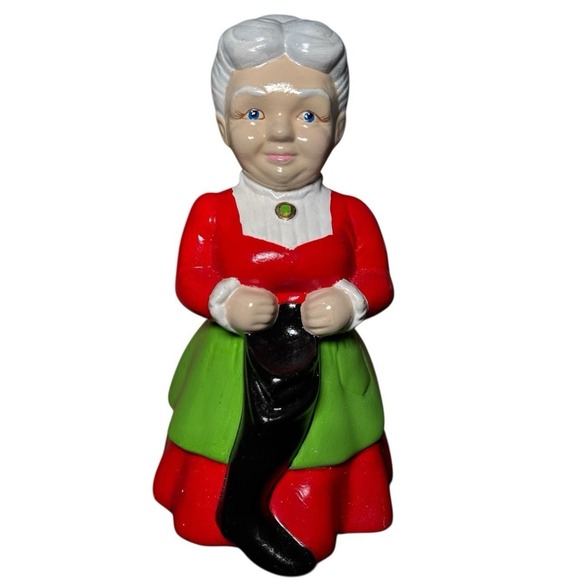 The Unbranded Brand Other - Mrs. Claus‎ Christmas Figurine Holding Stocking Holiday Decoration